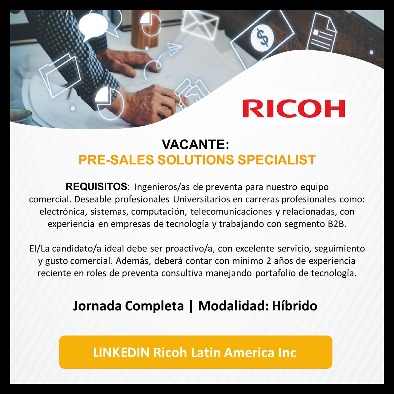 PRE-SALES SOLUTIONS SPECIALIST - RICOH