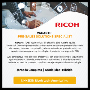 PRE-SALES SOLUTIONS SPECIALIST - RICOH